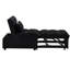 Canapé-lit simple multifonctionnel 4-en-1 avec sac de rangement, canapé-lit simple en velours avec dossier réglable et coussin, méridienne convertible, noir-1871410659