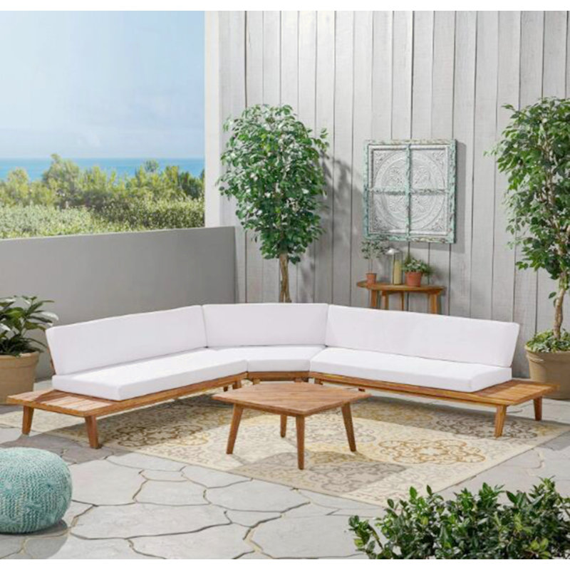 V Shaped 4-Piece Sofa Set