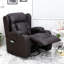 Bonded Leather Electric Recliner with Massager and Heating-1764396167