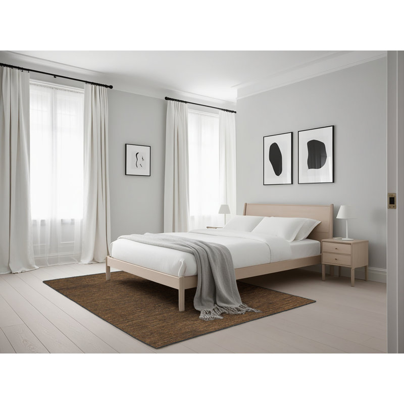 Tapis décoratif multicolore à motif abstrait, Rectangle 5 pi x 7 pi