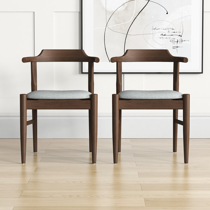 Chaise d'appoint rembourrée en bois massif Wellington