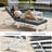 13 Pieces Modern Aluminum Patio Furniture Set With Natural Gas/Propane Firepit Table, Outdoor Modular Sectional Conversation Set With Patio Chaise Lounges-211945849