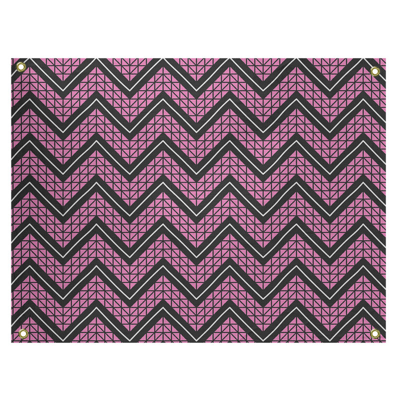 Tapisserie Stephenie, H 50 po x l 59 po, Noir / Rose