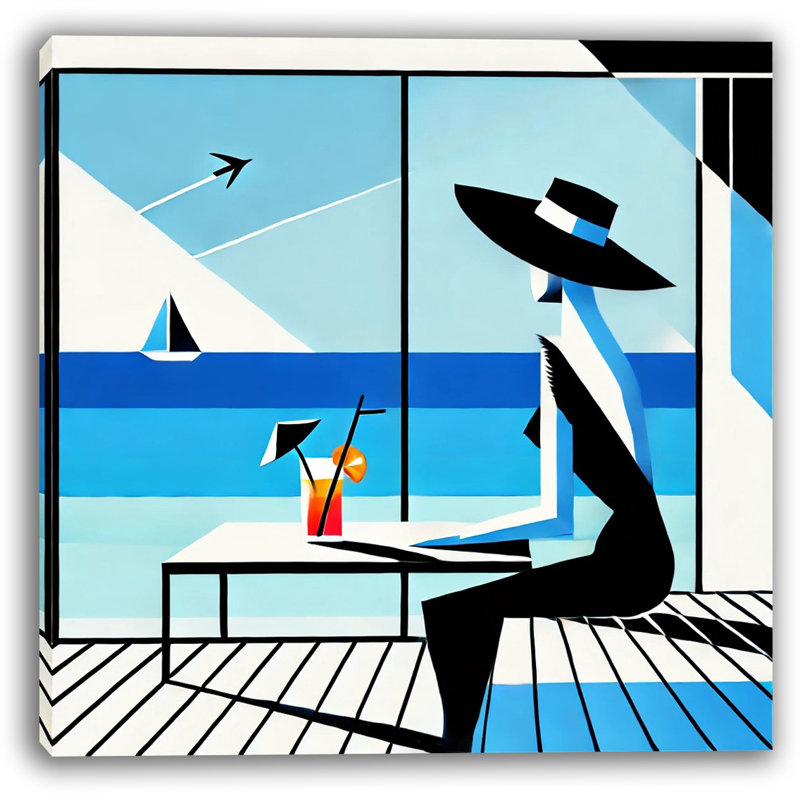 «Modern Coastal Elegance», impression sur toile tendue, H 12 po x l 12 po x P 1 po
