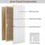 Portes de placard coulissantes blanches à 2 panneaux 48 po x 80 po avec ensemble de quincaillerie d'installation-122419476