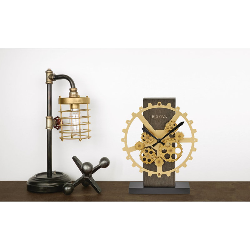 Bulova B8905 Cog Geared Tabletop Clock