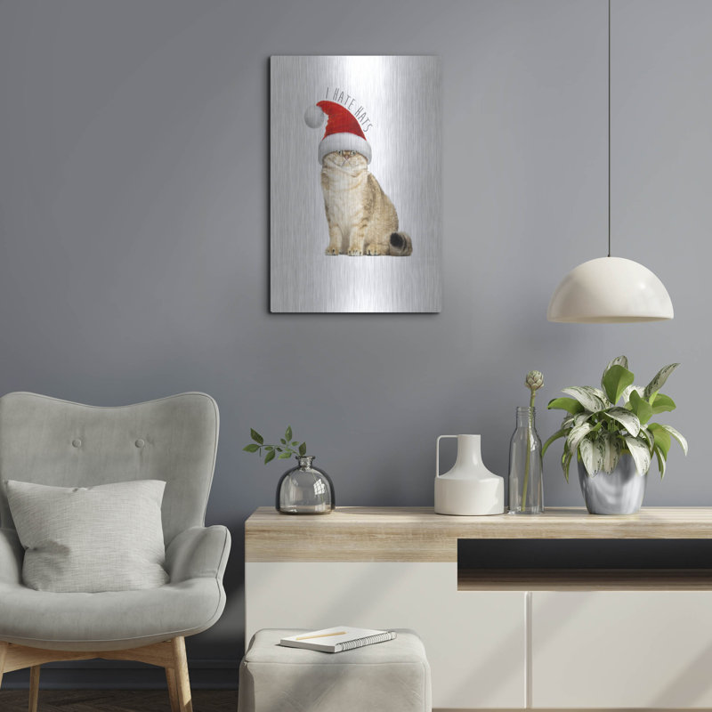  «Christmas I Hate Hats» par John Hovenstine, art mural en métal, 16 po x 24 po, H 24 po x l 16 po