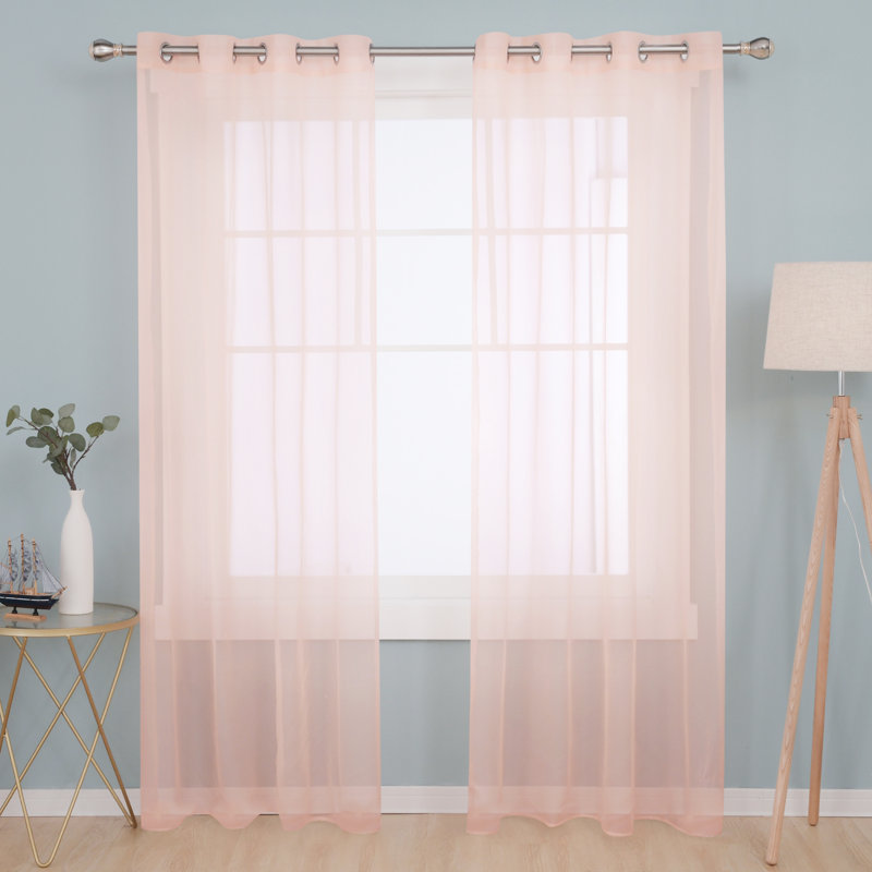 Doveton Blackout Curtain Pair, 140cm W x 138cm D, Pink