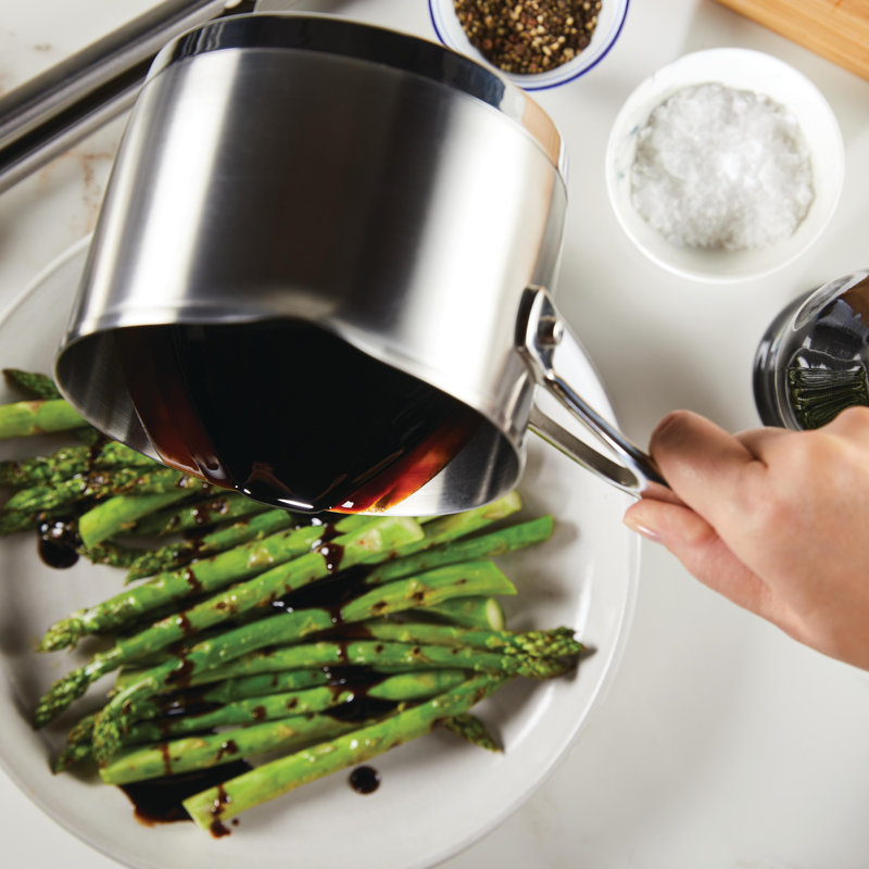 Kitchenaid 3-ply Base Saucepan With Pour Spouts, 1.5-quart, Brushed Stainless Steel