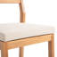 Chaise de patio en bois massif avec siège à coussin (ensemble de 2)