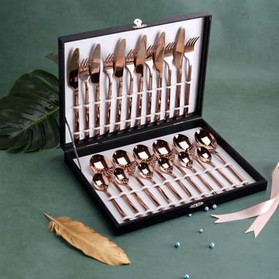 24 Piece Stainless Steel Cutlery Set, Service for 6