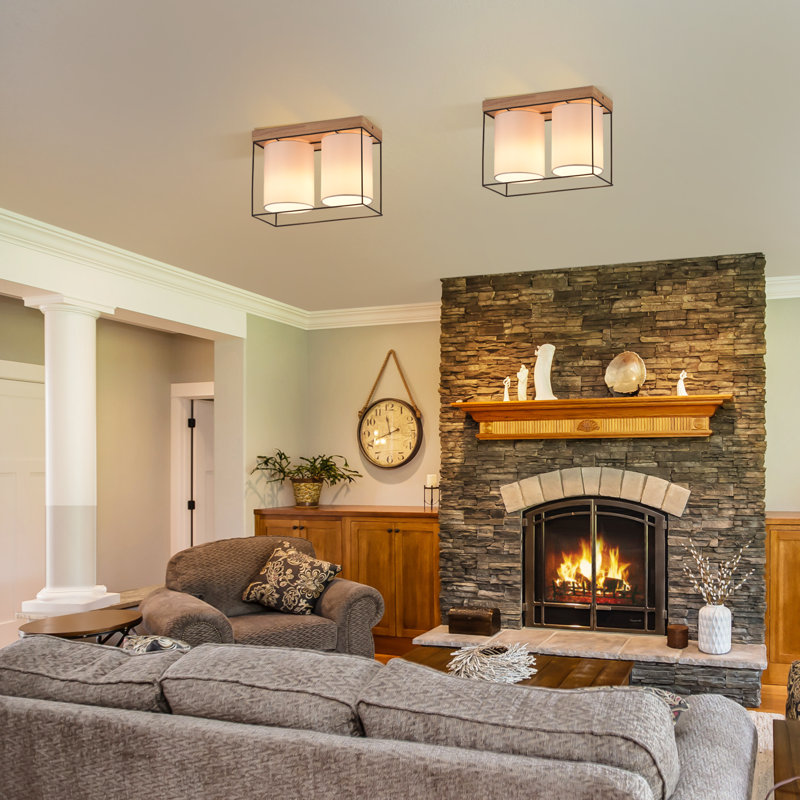 Avrit Linen Flush Mount