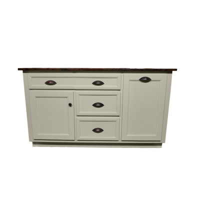 Javeyah Solid Wood Kitchen Island