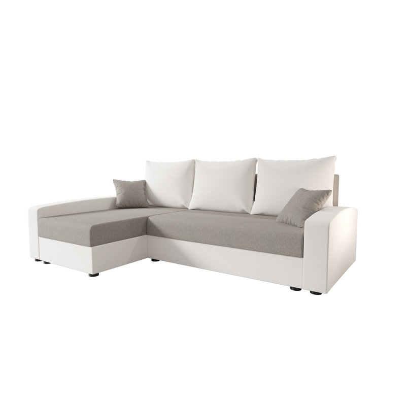 Shraz 3 Seater Corner Sectional, Left -sided, Beige/Cream - Sawana21/Sawana01
