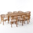 Aracely 8 - Person Acacia Solid Wood Patio Dining Set Extendable Rectangular Table with Cushions Included