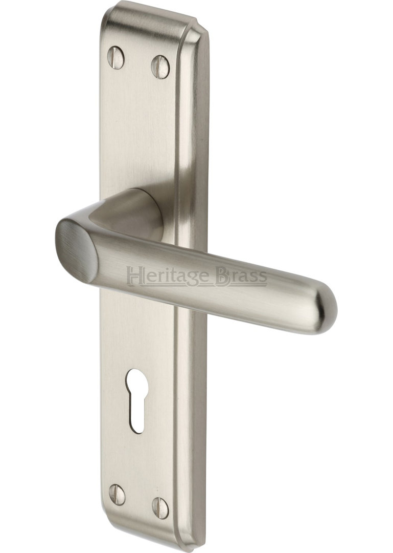 Heritage Brass Door Handle Lever Lock Deco Design