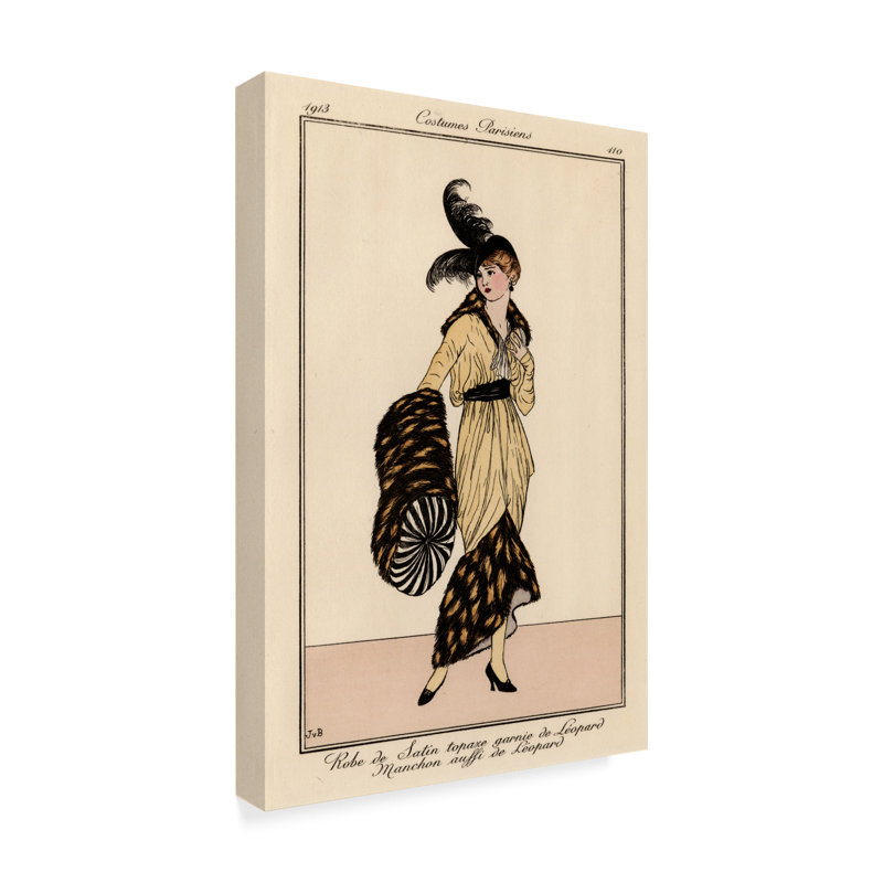 Art mural sur toile tendue - Inconnu «Vintage French Fashion Ii», art mural pour salon, chambre à coucher ou bureau - 30 x 47