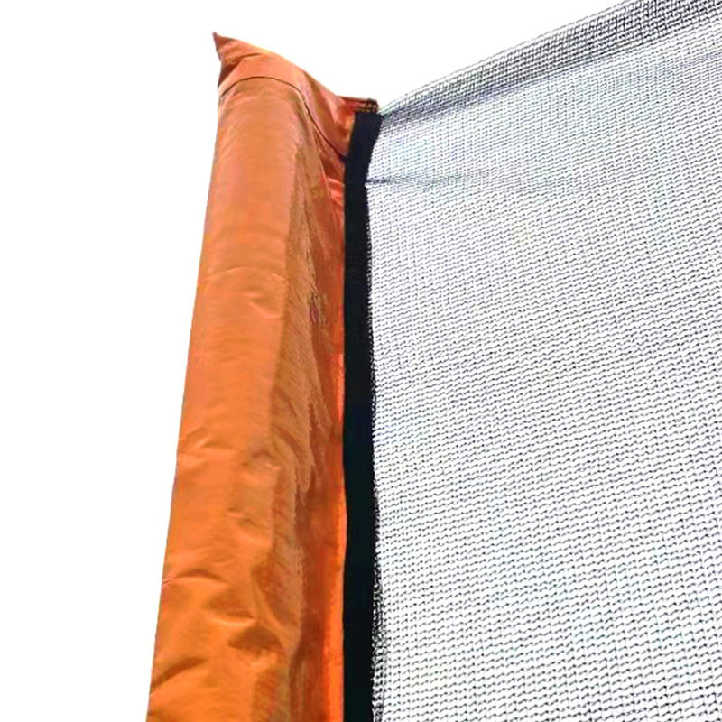 Trampoline 14FT thermolaqué avec gonfleur et échelle pour panier de basketball (enceinte de sécurité extérieure) orange