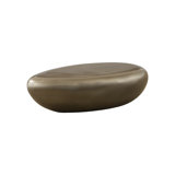 River Stone Coffee Table, Large, Resin, Bronze Finish