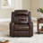 Olathe Genuine Leather Dual Motor Lay Flat Power Recliner With Power Headrest-1500349654