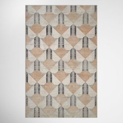 Solage Polyester Charcoal Area Rug