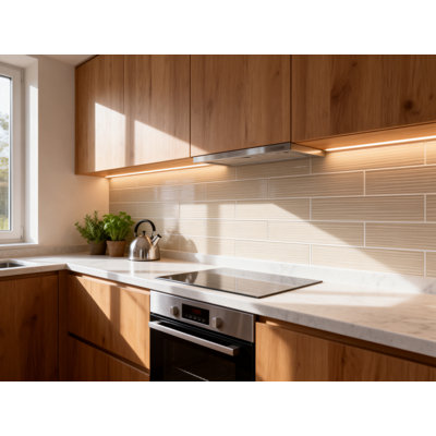 Carrelage mural de cuisine et de salle de bain grand format à bord droit en verre de qualité diamant 4 po x 16 po Monroe