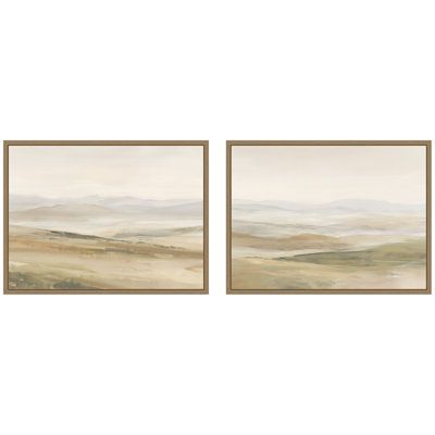 "Fading Fields III & IV", ensemble de 2 toiles encadrées par Amy Lighthall