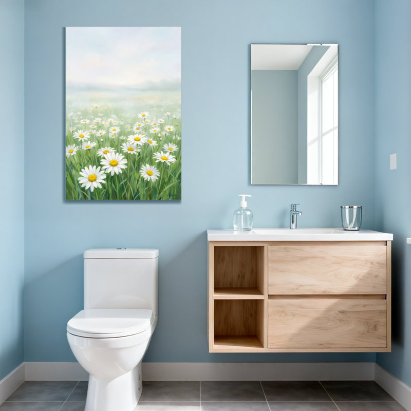 Plantes et fleurs sur fond de ciel doux, H 18 po x l 12 po