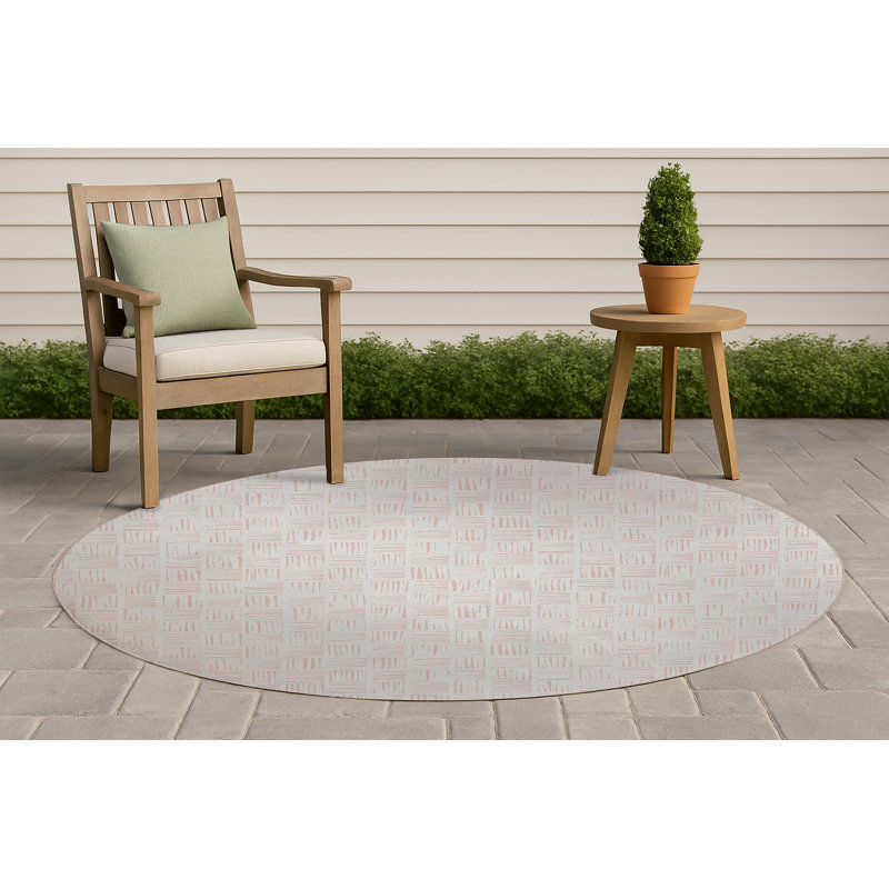 Tapis d'extérieur antidérapant Lash, Rond 5 pi