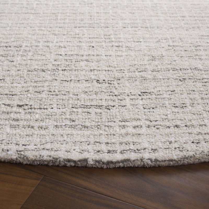 Ebony Hand Tufted Performance Abstract Rug, Round 6'