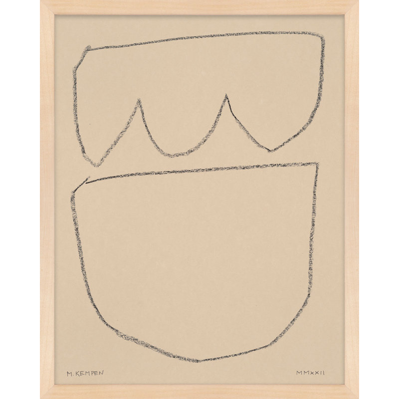 Outlines 8 Print by Michael Kempen, 20" H x 16" W x 1.25" D, Maple