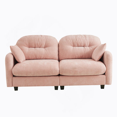 Canapé-lit modulaire à causeuse avec tissu chenille, dossier capitonné, conception ergonomique, mousse haute densité, accoudoirs faciles à installer et élégants pour le salon