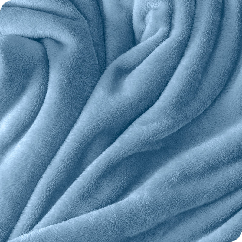 Bare Home Microplush Fleece Blanket - Fuzzy, Warm, Bed/Throw Blanket, Throw, Coronet Blue