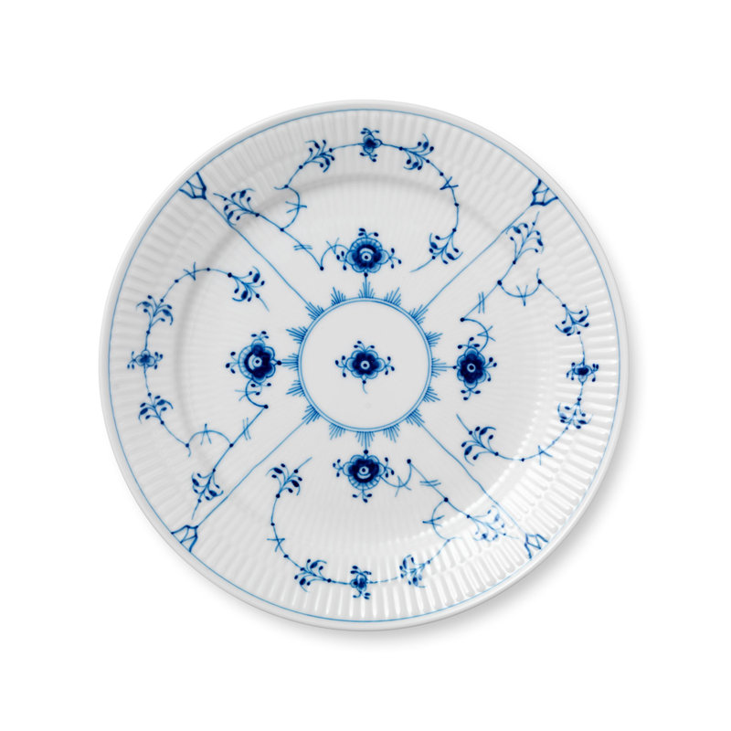 Blue Fluted Plain 10" Plate