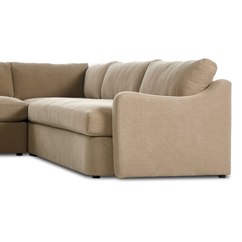 Aurelia 3-Piece Sectional, Broadway Canvas Linen 