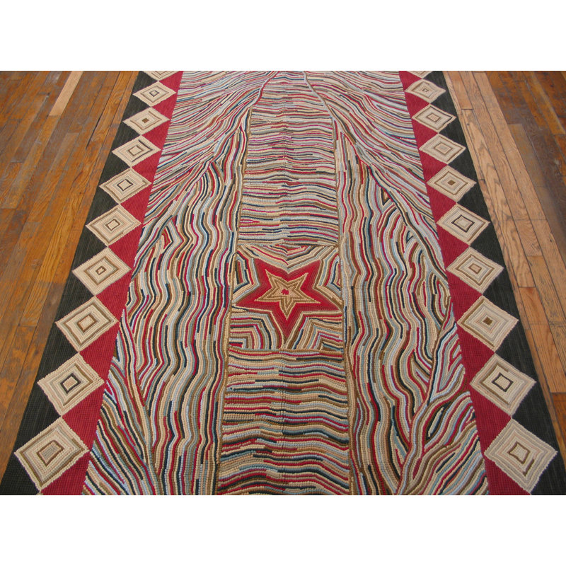 Flatweave Wool Abstract Area Rug