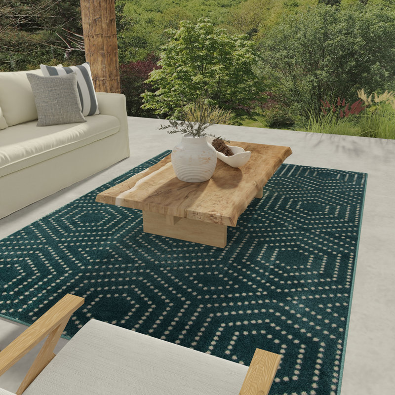 Tapis intérieur / extérieur Lolington, Rectangle 2 pi x 2 pi 11 po