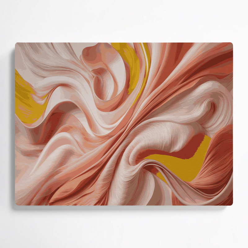 «Lyrical Abstraction 79», art mural en métal rose, H 8 po x l 10 po