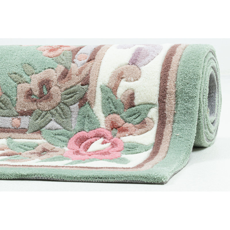 Ming Hand Tufted Green Rug, Rectangle 190 x 290cm