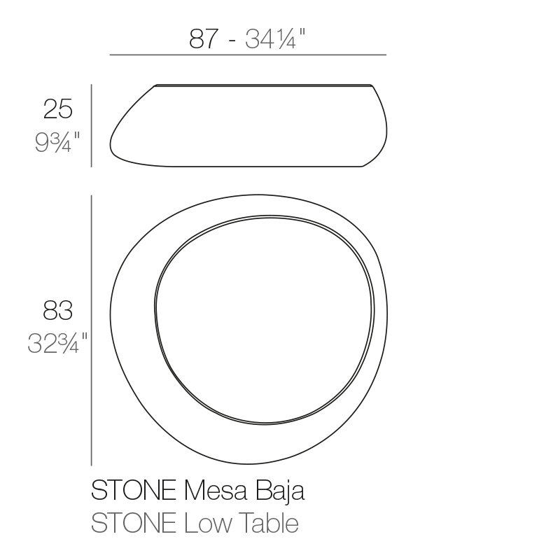 Stone Plastic Coffee Table