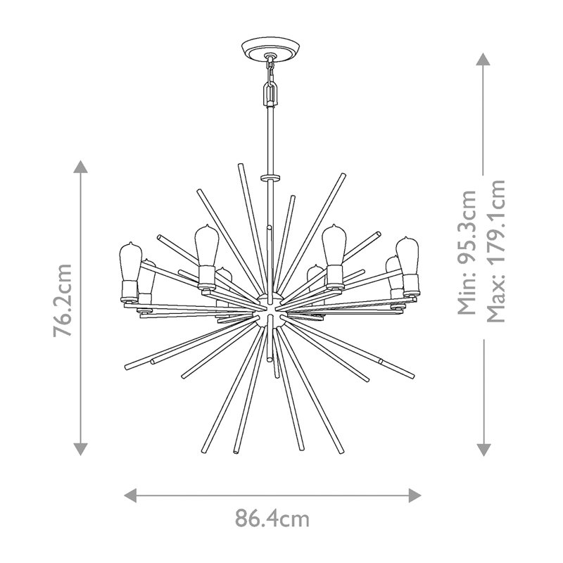 Athos 8 - Light Unique/Statement Chandelier