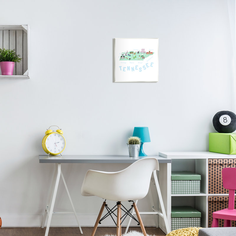 Au-620, estampe numérique du Tennessee, impression visuelle, Mdf, L 12 po x H 12 po x P 0,5 po
