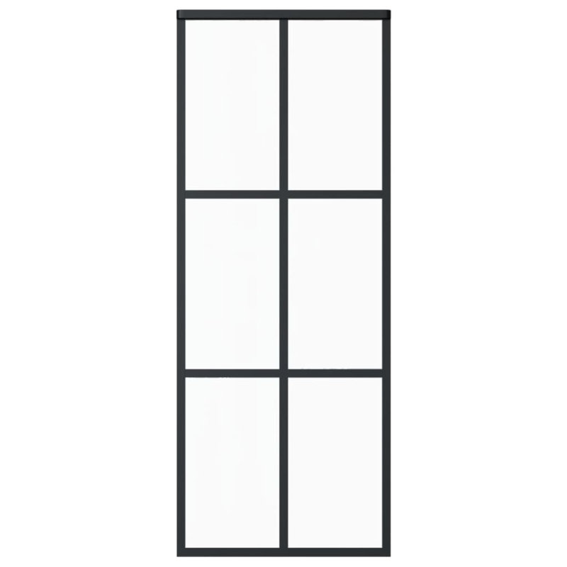 Porte coulissante en verre Nottaway, H 80,7 po x l 29,9 po x P 0,8 po