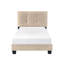 Lit simple tapissier en velours brun avec contreplaqué en bois massif-729625039