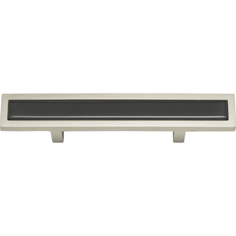 Spa 3" Center to Center Bar Pull, Brushed Nickel/Black