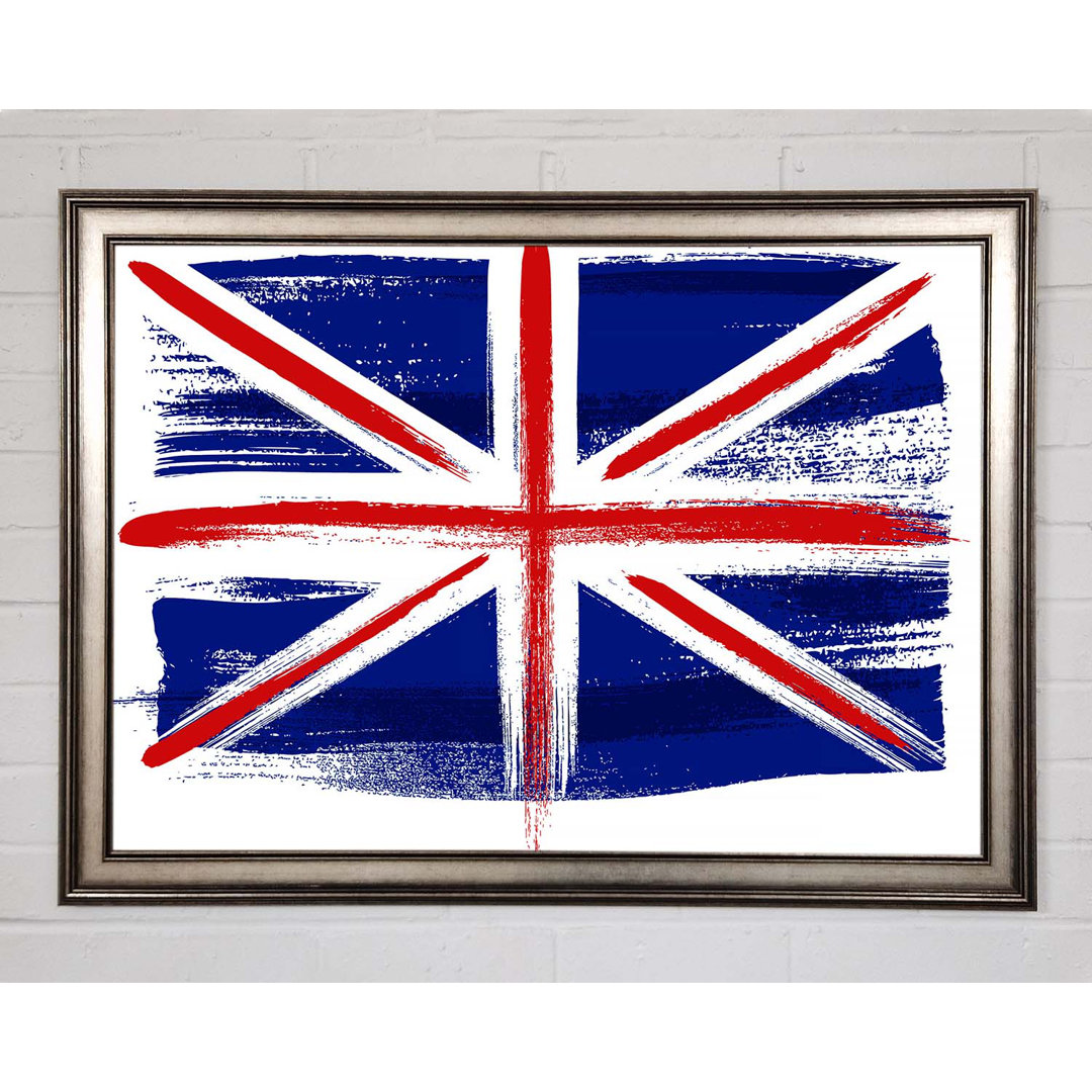 Britische Flagge 1 - Einzelner Bilderrahmen Kunstdrucke