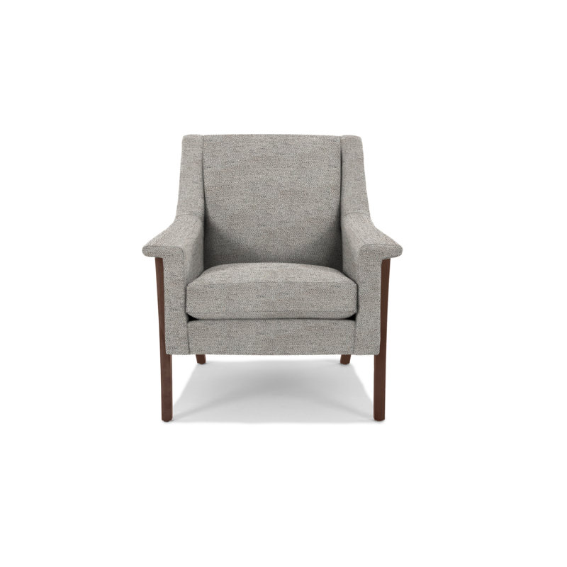 Fauteuil Arlo, Noyers, Polyester gris minéral