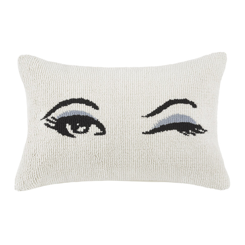 kate spade new york Scallop Edge Throw Pillow, 18" x 18" Purple Decorative Pillow for Beds or Sofas, White