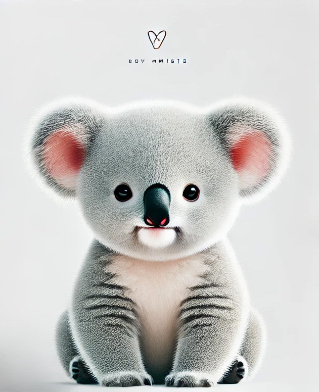 Adorable bébé koala - Art mural sur toile tendue, H 16 po x l 12 po