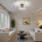 3 - Light Crystal Chandelier Semi Flush Mount Ceiling Lighting-1844940955